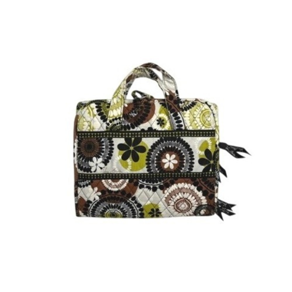 Vera Bradley Coca Moss Hanging Travel Toiletry Organizer Brown Green Medallions - Picture 5 of 11